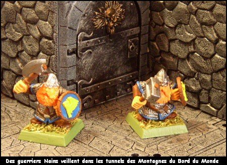 Des guerriers Nains veillent dans les tunnels des Montagnes du Bord du Monde
