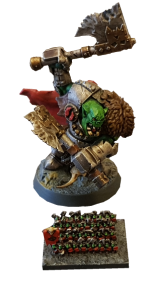 Orque 28mm Citadel et Orques 3mm Microworld Games
