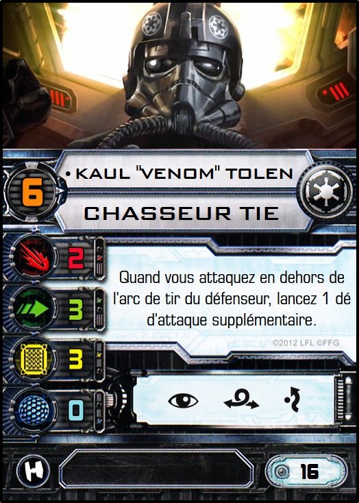 Kaul Tolen - X-Wing Miniatures (Illustration : Nicholas Stohlman - Carte gnre avec l'aide de l'Atelier du Faucon)