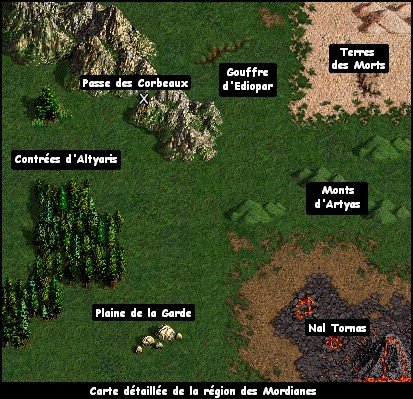 Carte détaillée de la région des Mordianes