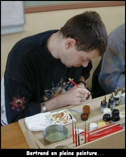 Bertrand en pleine peinture...