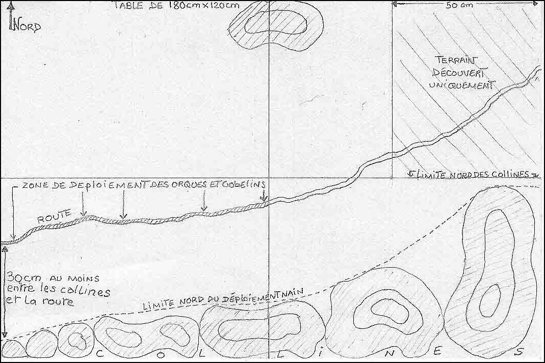 Carte du champ de bataille par C. Sicard